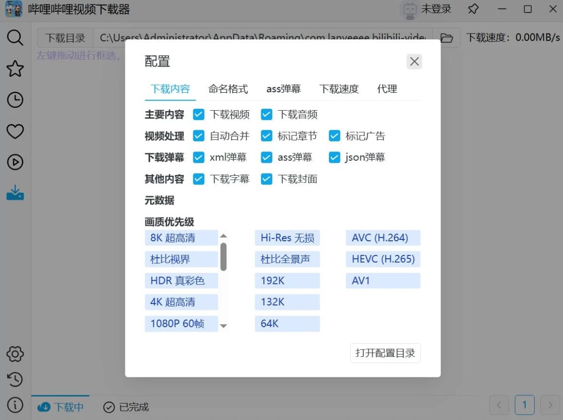 哔哩哔哩视频下载器 v0.1.0 便携版